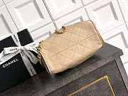 Colestore Chanel 25 Mini Handbag Grained Calfskin & Gold-Tone Metal Beige 20x22x12.5cm - 5