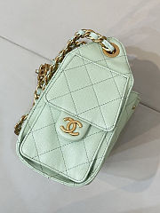 Colestore Chanel 25 Mini Handbag Grained Calfskin & Gold-Tone Metal Baby Green 20x22x12.5cm - 4