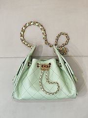 Colestore Chanel 25 Mini Handbag Grained Calfskin & Gold-Tone Metal Baby Green 20x22x12.5cm - 3