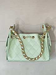 Colestore Chanel 25 Mini Handbag Grained Calfskin & Gold-Tone Metal Baby Green 20x22x12.5cm - 2