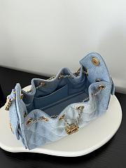 Colestore Chanel 25 Mini Handbag Washed Denim & Gold-Tone Metal Blue 20x22x12.5cm - 4