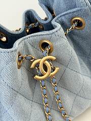 Colestore Chanel 25 Mini Handbag Washed Denim & Gold-Tone Metal Blue 20x22x12.5cm - 5