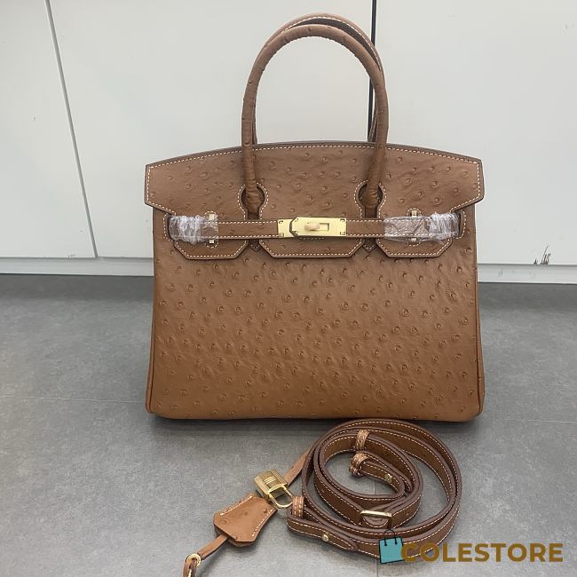 Colestore Hermes Birkin 30 in Brown Ostrich 30cm - 1