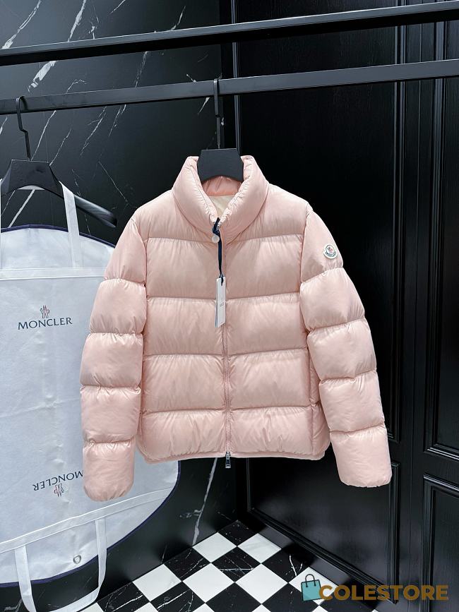 Colestore Moncler Pink Abbadia Short Down Jacket - 1