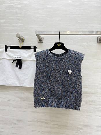 Colestore Chanel Knit Vest in Grey 