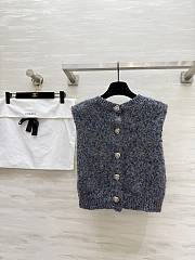 Colestore Chanel Knit Vest in Grey  - 4