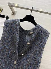 Colestore Chanel Knit Vest in Grey  - 3