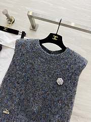 Colestore Chanel Knit Vest in Grey  - 5