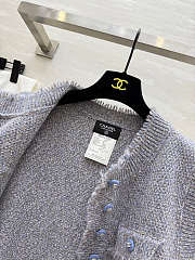 Colestore Chanel Tweed-style Knit Vest Light Grey - 5