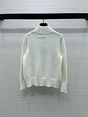 Colestore Louis Vuitton Knitted Sweater Jacket with Embroidered Monogram Pattern - 5