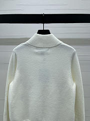 Colestore Louis Vuitton Knitted Sweater Jacket with Embroidered Monogram Pattern - 3
