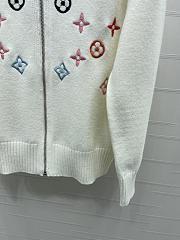 Colestore Louis Vuitton Knitted Sweater Jacket with Embroidered Monogram Pattern - 2