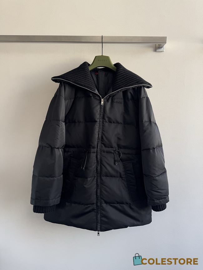 Colestore Gucci Gabardine Fine Nylon Jacket with Logo in Black  - 1