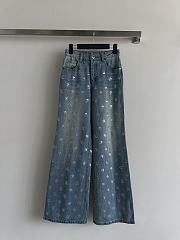 Colestore Louis Vuitton Sequin Logo Bootcut Jeans - 1