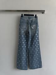 Colestore Louis Vuitton Sequin Logo Bootcut Jeans - 5