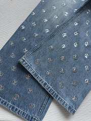 Colestore Louis Vuitton Sequin Logo Bootcut Jeans - 2