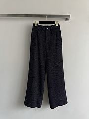 Colestore Chanel Trousers Glittered Tweed, Black  - 1