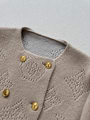 Colestore Louis Vuitton Double-Breasted Mahina Knit Cardigan Beige - 6