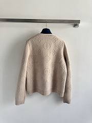 Colestore Louis Vuitton Double-Breasted Mahina Knit Cardigan Beige - 4