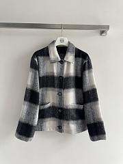 Colestore Loewe Plaid Shirt Jacket Wool Blend Fabric - 1