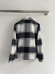 Colestore Loewe Plaid Shirt Jacket Wool Blend Fabric - 3