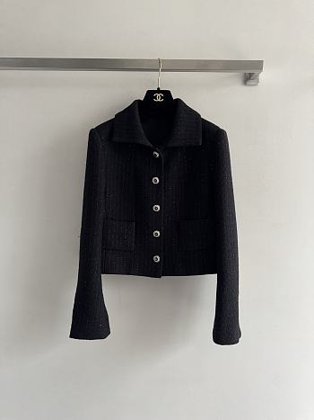 Colestore Chanel Jacket - Glittered Wool Tweed, Black