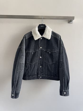Colestore Dior DiorAlps Oversized Jacket  Black Cotton Denim with Dior Graphique Motif