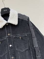 Colestore Dior DiorAlps Oversized Jacket  Black Cotton Denim with Dior Graphique Motif - 3