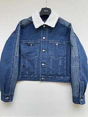 Colestore Dior DiorAlps Oversized Jacket Blue Cotton Denim with Dior Graphique Motif - 6