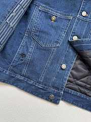 Colestore Dior DiorAlps Oversized Jacket Blue Cotton Denim with Dior Graphique Motif - 5