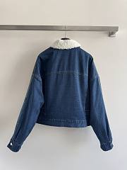 Colestore Dior DiorAlps Oversized Jacket Blue Cotton Denim with Dior Graphique Motif - 4