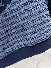 Colestore Louis Vuitton Graphic Jacquard Hoodie Navy Blue - 4