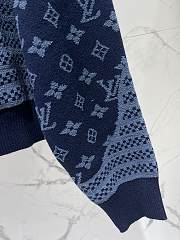 Colestore Louis Vuitton Graphic Jacquard Hoodie Navy Blue - 3
