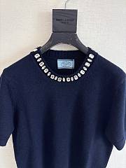 Colestore Prada Wool and cashmere Crew-neck Sweater Navy - 4