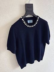 Colestore Prada Wool and cashmere Crew-neck Sweater Navy - 2