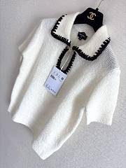 Colestore Chanel Short-sleeved Top  Cashmere & Alpaca White  - 3