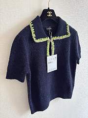 Colestore Chanel Short-sleeved Top  Cashmere & Alpaca Navy - 4