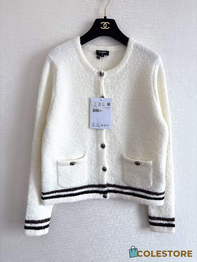 Colestore  Chanel Cardigan Cashmere & alpaca, white  - 1