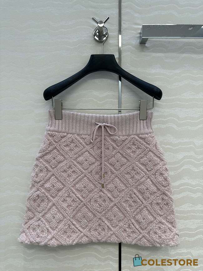 Colestore Louis Vuitton Monogram Toweling Mini Skirt Light Pink - 1