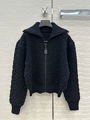 Colestore  Louis Vuitton Monogram Toweling Zip-Up Hoodie Black - 1