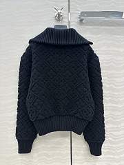 Colestore  Louis Vuitton Monogram Toweling Zip-Up Hoodie Black - 6