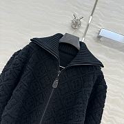 Colestore  Louis Vuitton Monogram Toweling Zip-Up Hoodie Black - 3