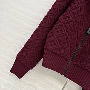 Colestore  Louis Vuitton Monogram Toweling Zip-Up Hoodie Burgundy - 4