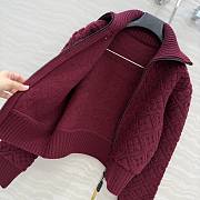 Colestore  Louis Vuitton Monogram Toweling Zip-Up Hoodie Burgundy - 2