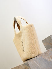 Colestore Saint Laurent YSL ICARE in Shearling in Beige 27x13x8cm - 5