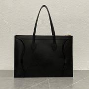 Colestore Celine Flat Cabas New Luggage In Glossy Calfskin Black 44.5x31.5x0.5cm - 5