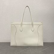 Colestore Celine Flat Cabas New Luggage In Glossy Calfskin White 44.5x31.5x0.5cm - 2