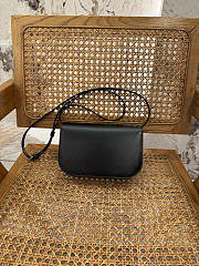 Colestore Celine Duo Wallet On Strap In Shiny Calfskin Black 20x13x6cm - 6