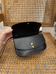 Colestore Celine Duo Wallet On Strap In Shiny Calfskin Black 20x13x6cm - 4