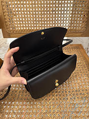 Colestore Celine Duo Wallet On Strap In Shiny Calfskin Black 20x13x6cm - 5